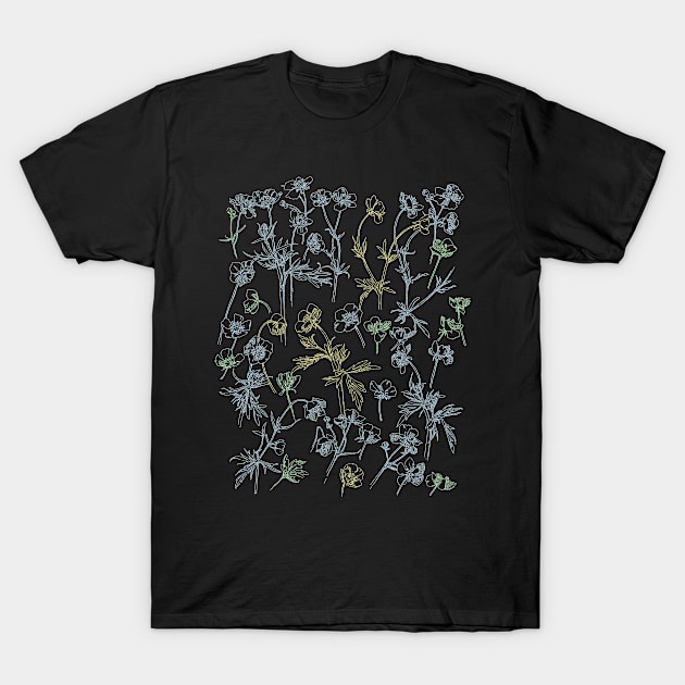 Wildflower Collection | Floral Flowers Plants Botany T-Shirt by encycloart